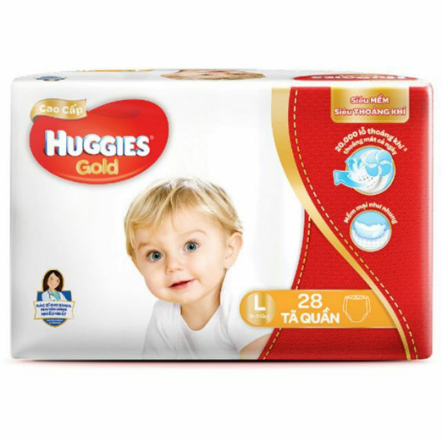 Tã dán/quần Huggies Gold NB48/S40/M32/M30/L30/L28/XL24/XL27/XXL20