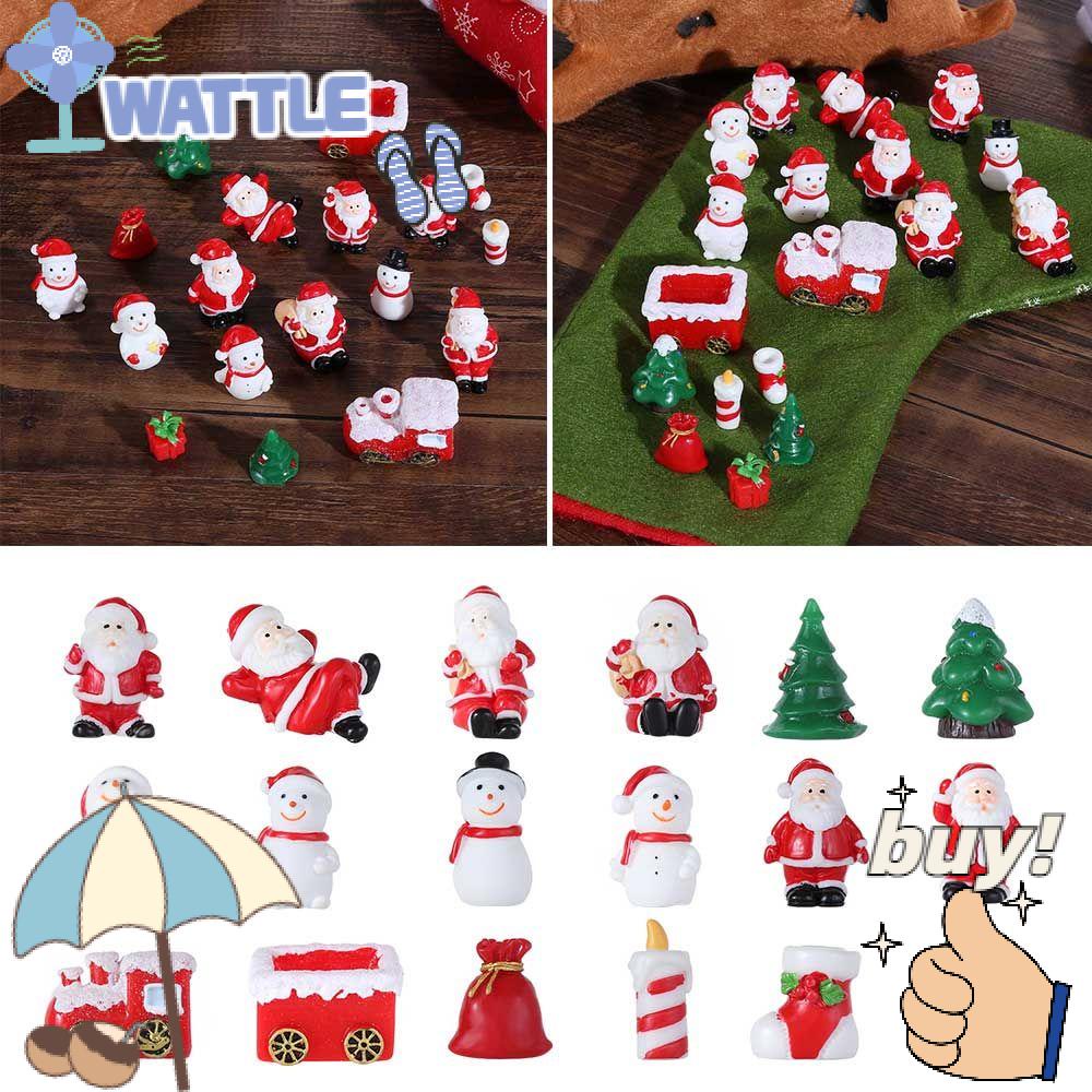 1 Phụ Kiện Trang Trí Phong Cảnh Giáng Sinh Hình Ông Già Noel Người Tuyết