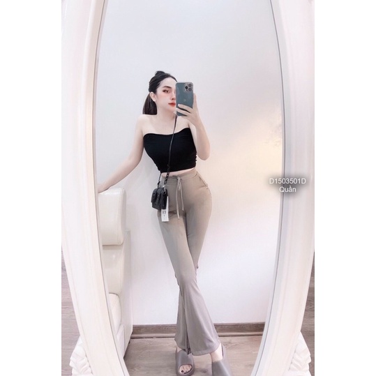 Quần thun ống loe xẻ chân!