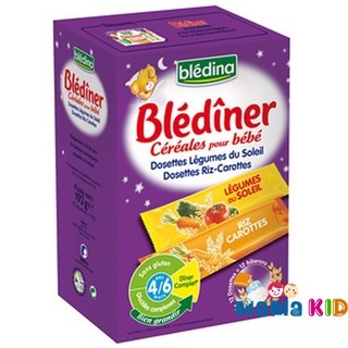 Bột pha sữa Bledina cho bé Pháp vị carot lúa mạch 144g mẫu mới
