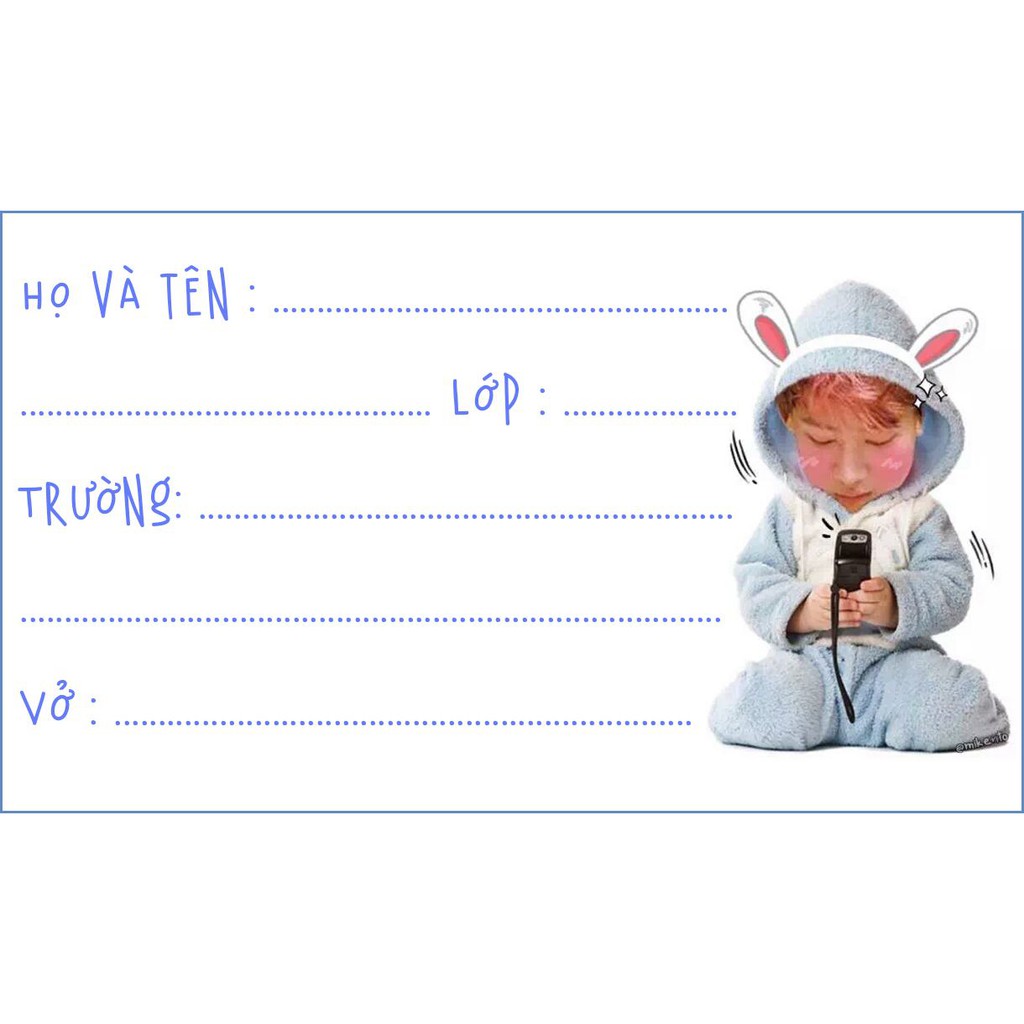 combo 50 nhãn vở các loại (chọn tối đa 10 mã)
