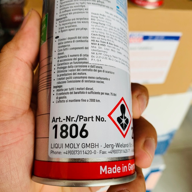 Phụ Gia Súc Béc Dầu Liqui Moly Super Diesel Additive - 1806 250ML và 5