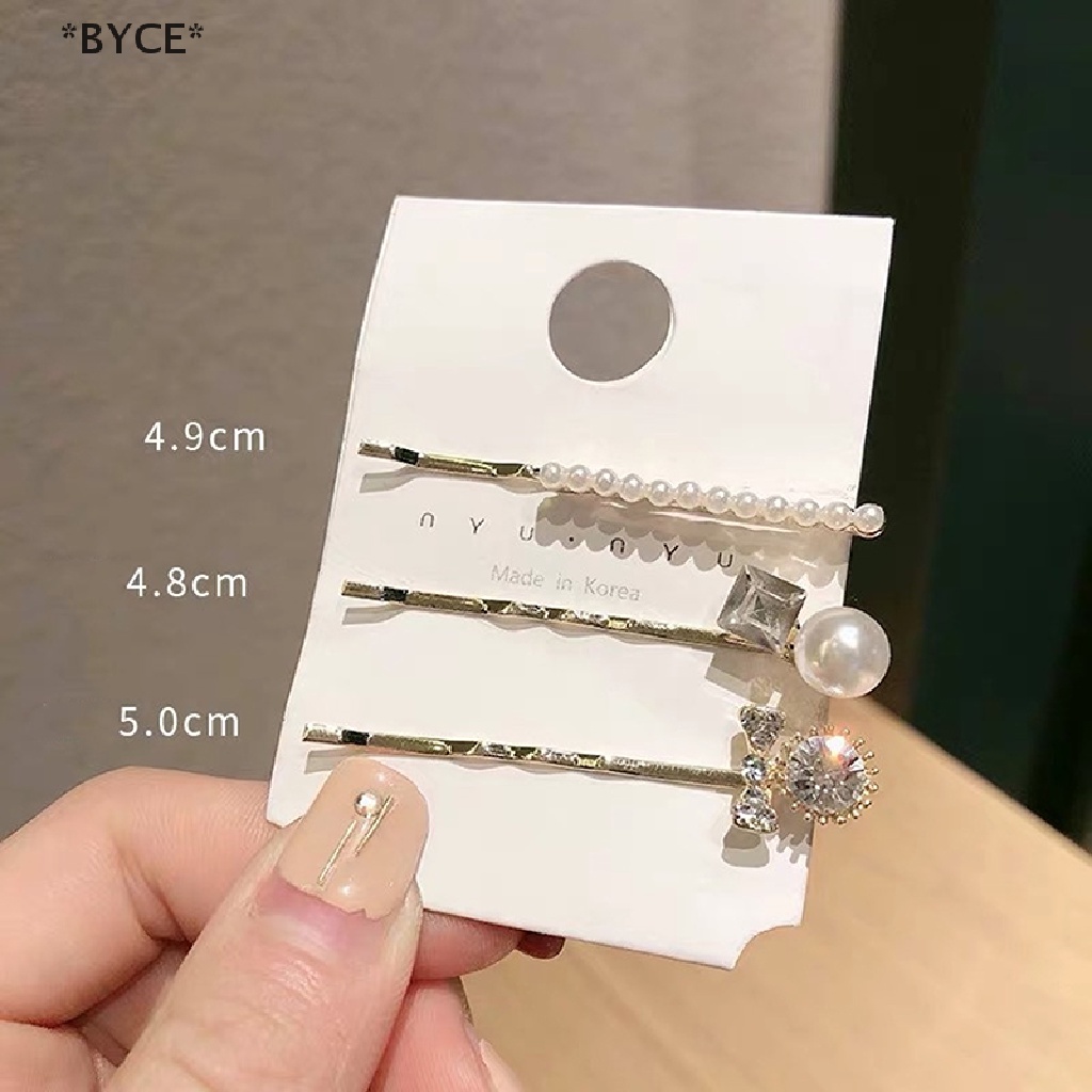 Bộ 3 Kẹp Tóc Đính Kim Cương Pha Lê Sang Trọng Cho Nữ