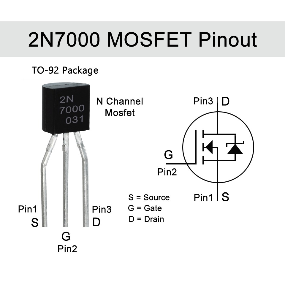 2N7000 TO92 0.3A 60V | Shopee Việt Nam