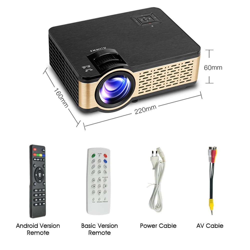 Máy chiếu HD W5S hệ điều hành Android hỗ trợ kết nối Wifi, Bluetooth - Projector W5S