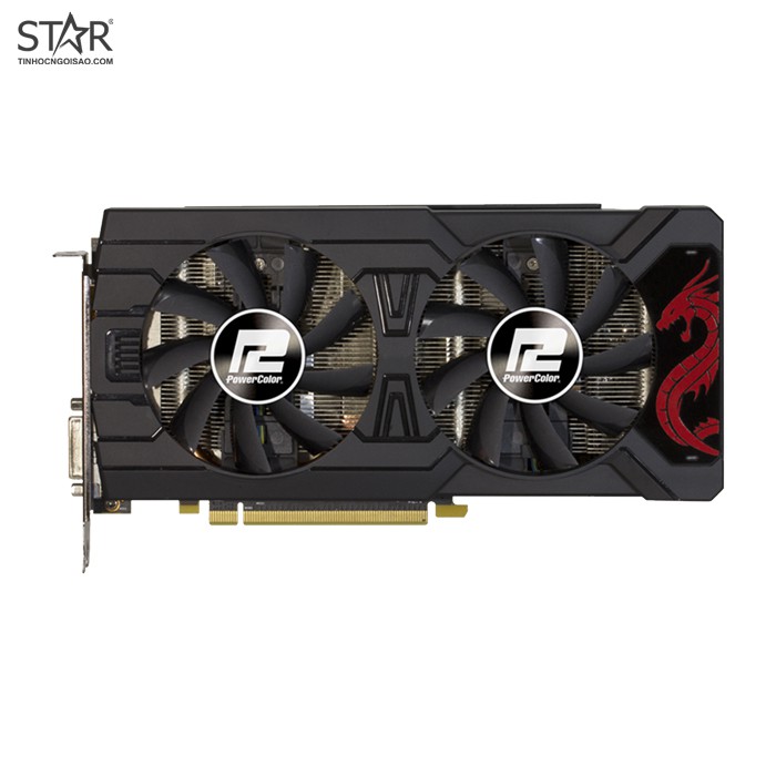 VGA Power Color RX570 4G D5 Red Dragon 2 Fan