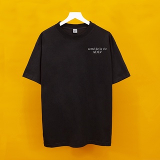 Áo thun in chữ adlv decal trắng , áo phông unisex form rộng chất vải cotton