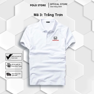 |LOGO THÊU| Áo thun Polo Honda Thêu Cao Cấp - Polo có cổ Thêu Logo Hãng Xe Ô tô Sang Trọng