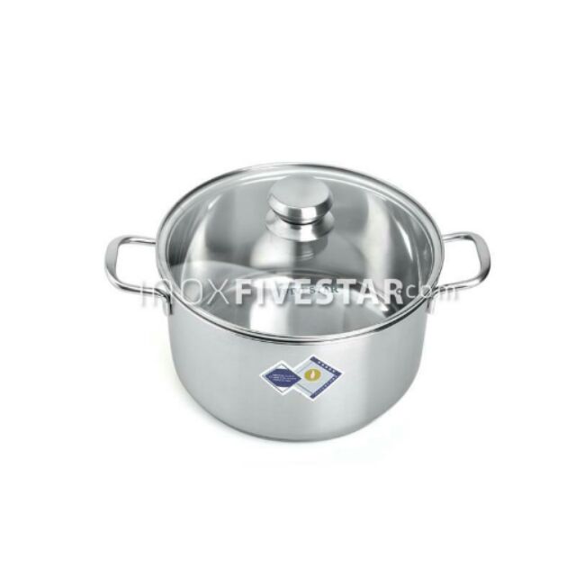 Nồi Five star 3 đấy 20cm nắp kính