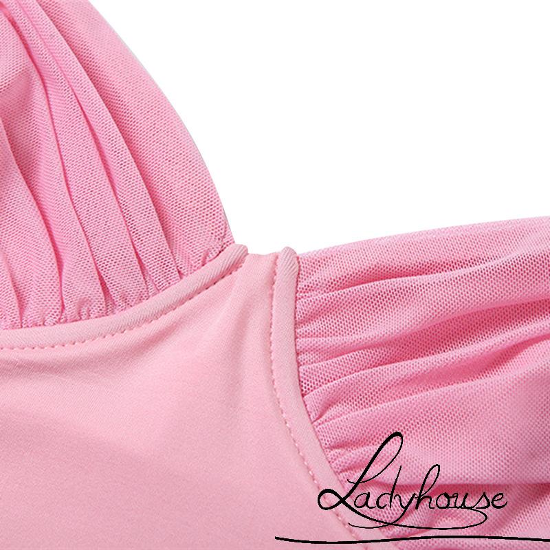 Áo croptop hai dây cổ chữ V màu sắc đơn giản dành cho nữ