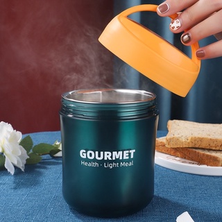 Cốc giữ nhiệt ủ cháo GOURMET 500ml bằng thép không gỉ hai lớp cao cấp có nắp đậy tiện dụng cho học sinh văn phòng