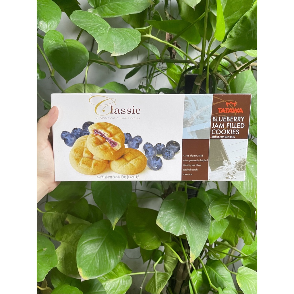 Bánh Quy Mứt Việt Quất Blueberry Tatawa Classic (Hộp 130g)