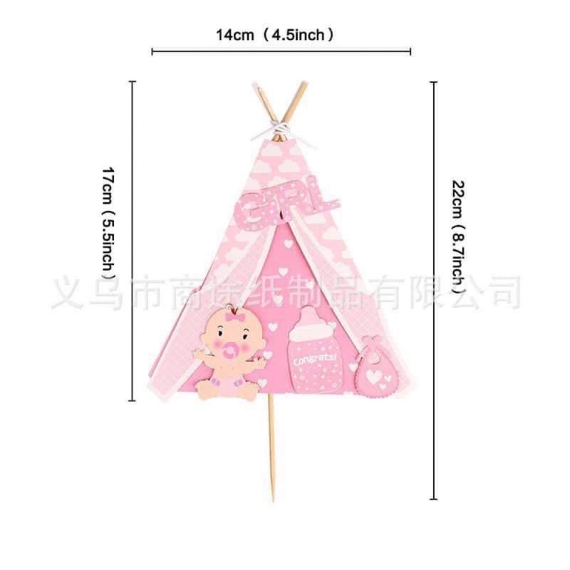 Combo 2 cắm túp lều trang trí bánh kem