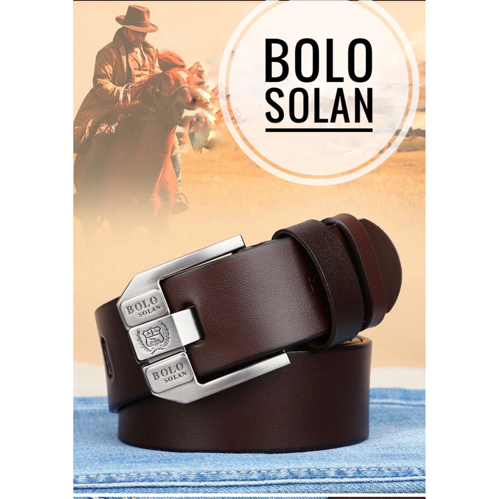 Thắt lưng nam cao cấp BOLO Solan , dây nịt da bò thật mềm mại và độ bền cao