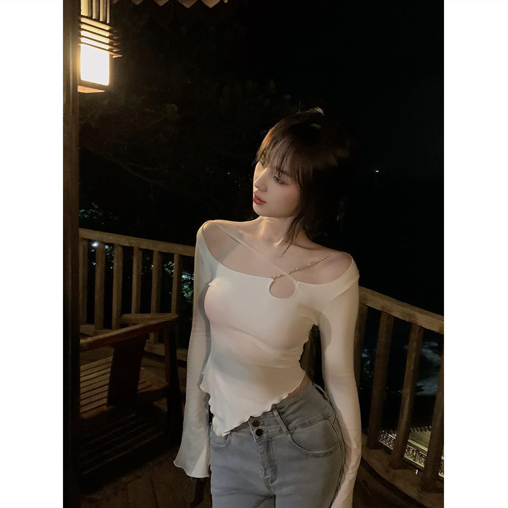 Áo kiểu nữ COZOKC tay dài trễ vai thời trang quyến rũ