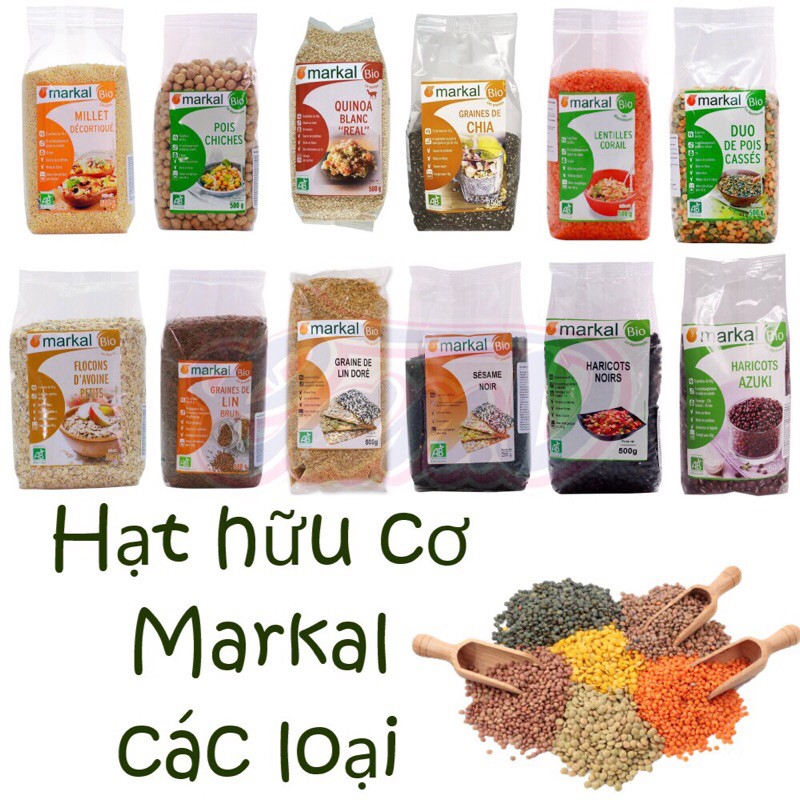 [Lẻ 100gr] Các loại hạt hữu cơ dinh dưỡng Markal Pháp cho bé ăn dặm