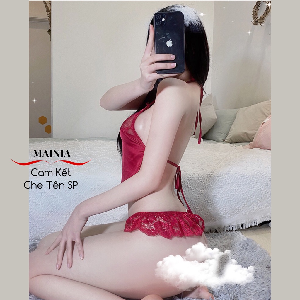 Set Yếm Ngủ Lụa Lọt Khe Hở Đáy Siêu Sexy Bộ Đồ Ngủ Quyến Rũ Gợi Cảm Mainia Shop | BigBuy360 - bigbuy360.vn