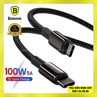 Cáp sạc nhanh và truyền dữ liệu C to C 100W Baseus Tungsten Gold Fast Charging Data Cable