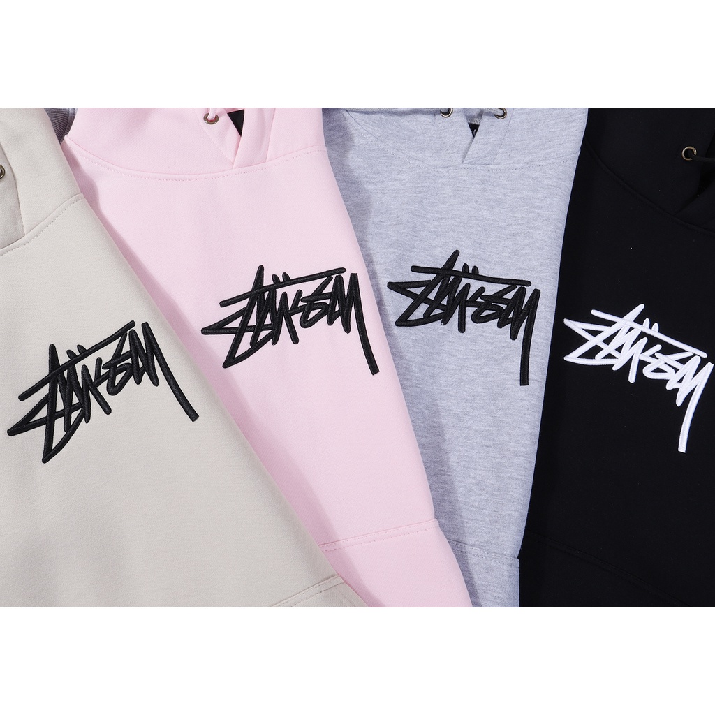 Áo hoodie Thêu logo Stussy #