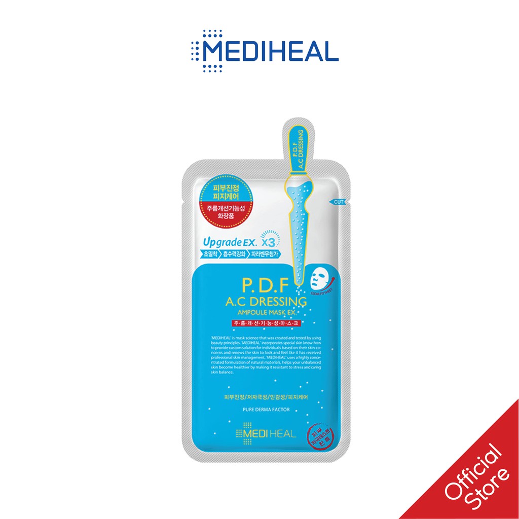 [Nhập mã COSMH22 giảm 8%] Mặt Nạ Làm Dịu Da Dành Cho Da Mụn Mediheal P.D.F AC-Dressing Ampoule Mask Ex 25ml [K7]