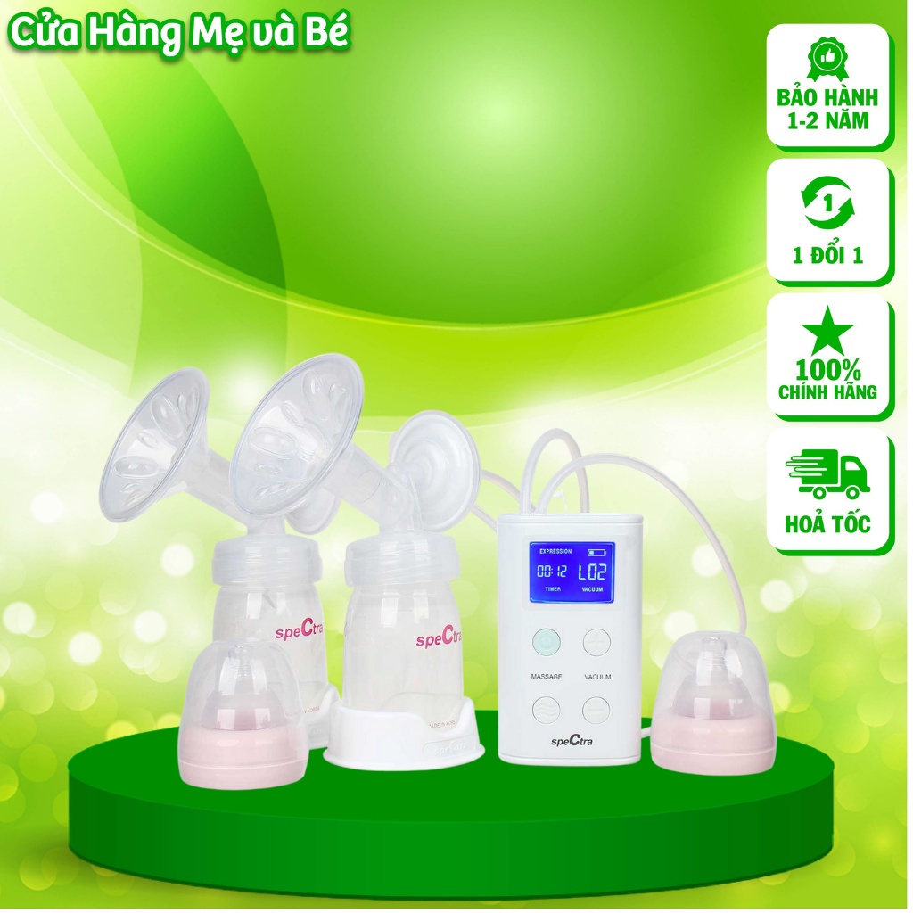 Máy hút sữa Spectra 9 Plus, máy vắt sữa điện đôi chính hãng [BẢO HÀNH 2 NĂM CHÍNH HÃNG]