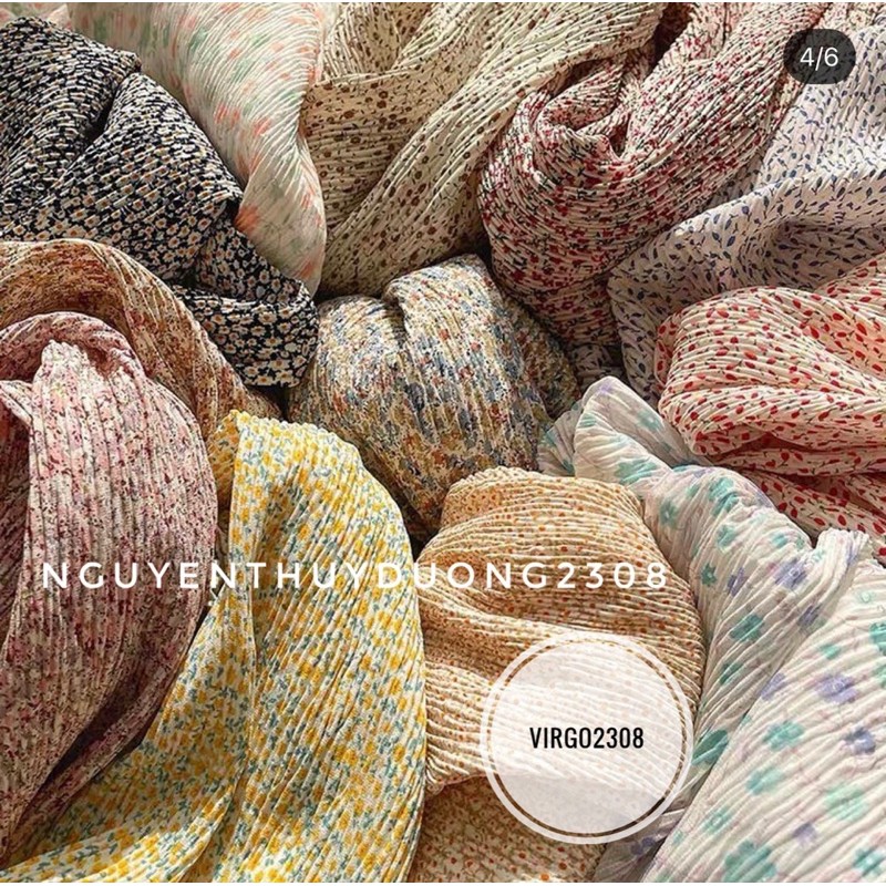 [ Mã FAGREEN55 giảm 10% tối đa 30K đơn 99K] [Ảnh thật/Sẵn]Chân váy hoa nhí midi nhăn Quảng Châu/Chân váy vintage | BigBuy360 - bigbuy360.vn