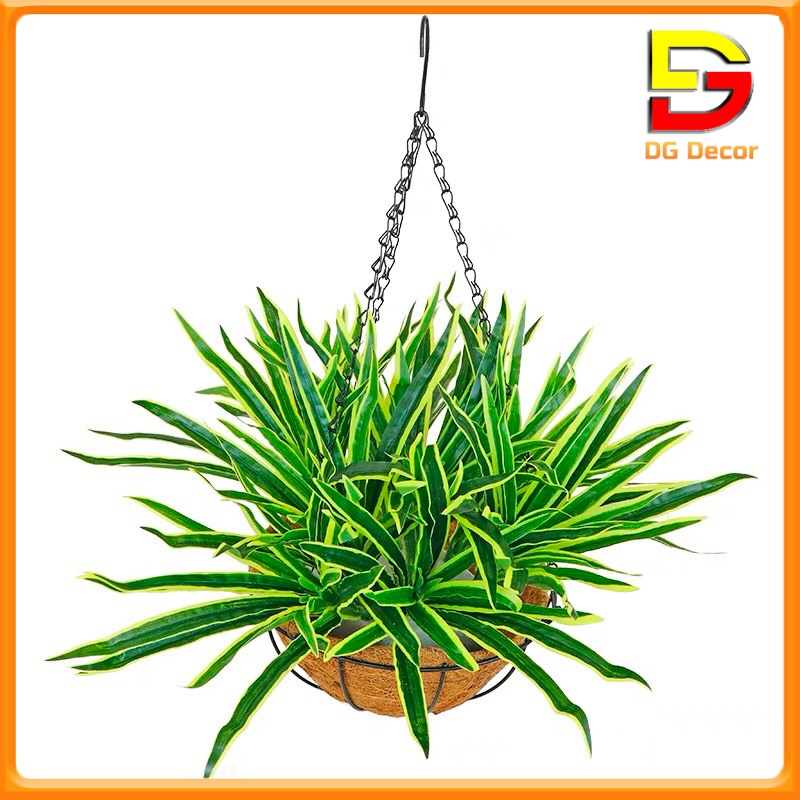 Hoa Giả Giỏ Hoa Treo Tường Trang Trí Nhà Cửa Ban Công Quán Cafe Tặng Móc Treo DC-133