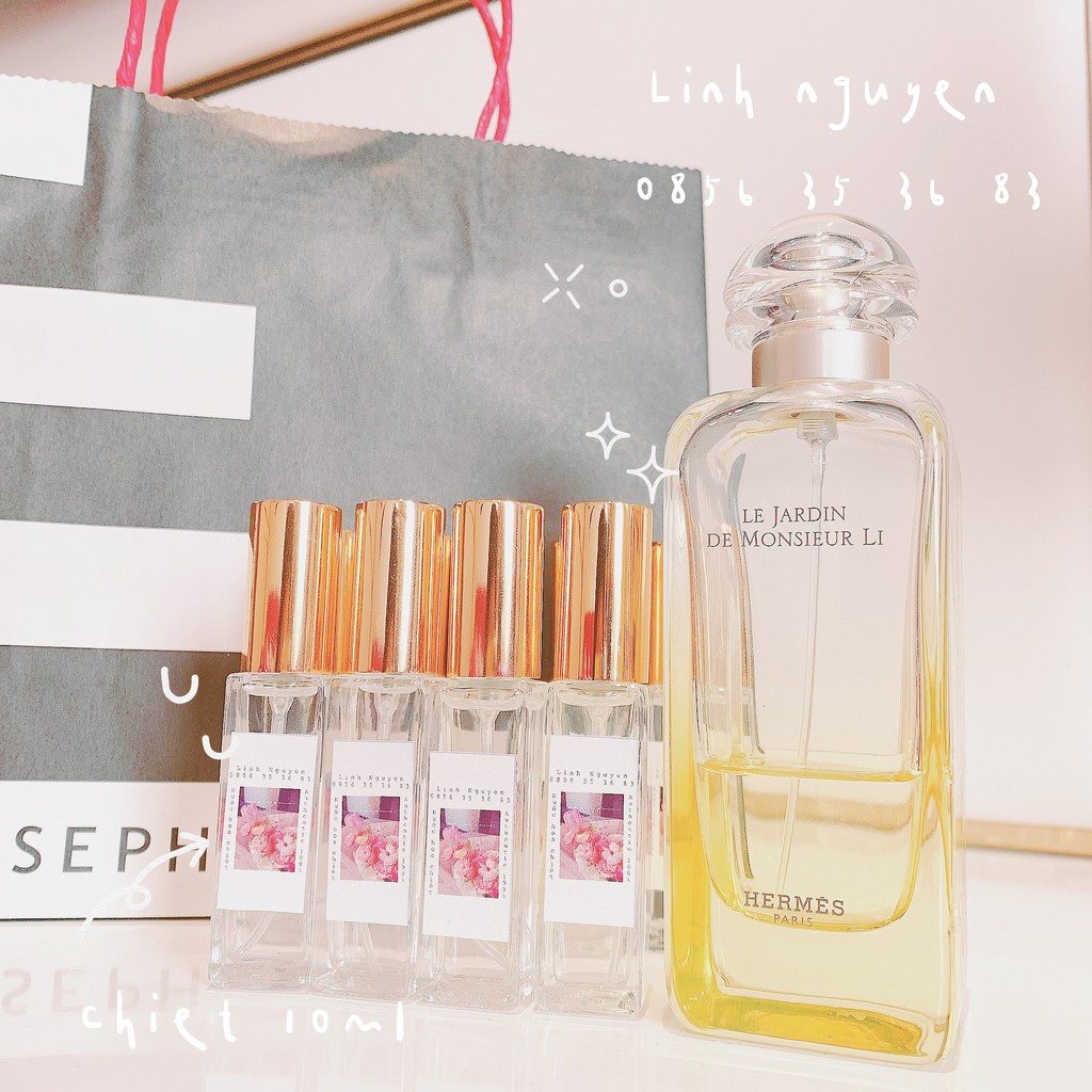 Nước hoa Hermes Jardin  Monsieur màu vàng/ gốc  20ml và 10ml mẫu thử | Thế Giới Skin Care