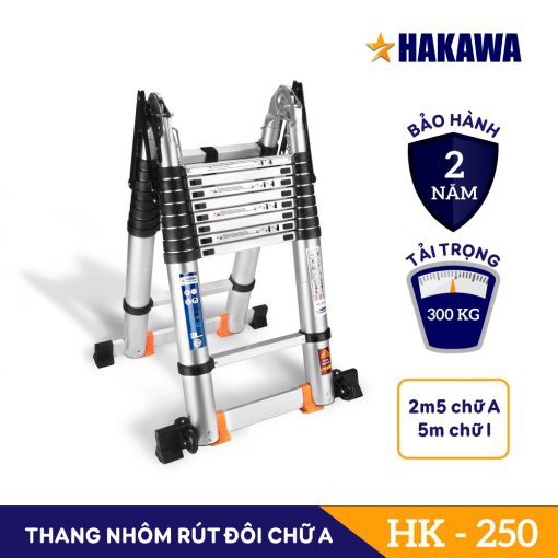 Thang nhôm rút đôi chữ A Hakawa HK 250 5m