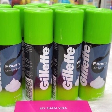 Bọt cạo râu Gillette Foamy Lemon Hương Chanh 175g