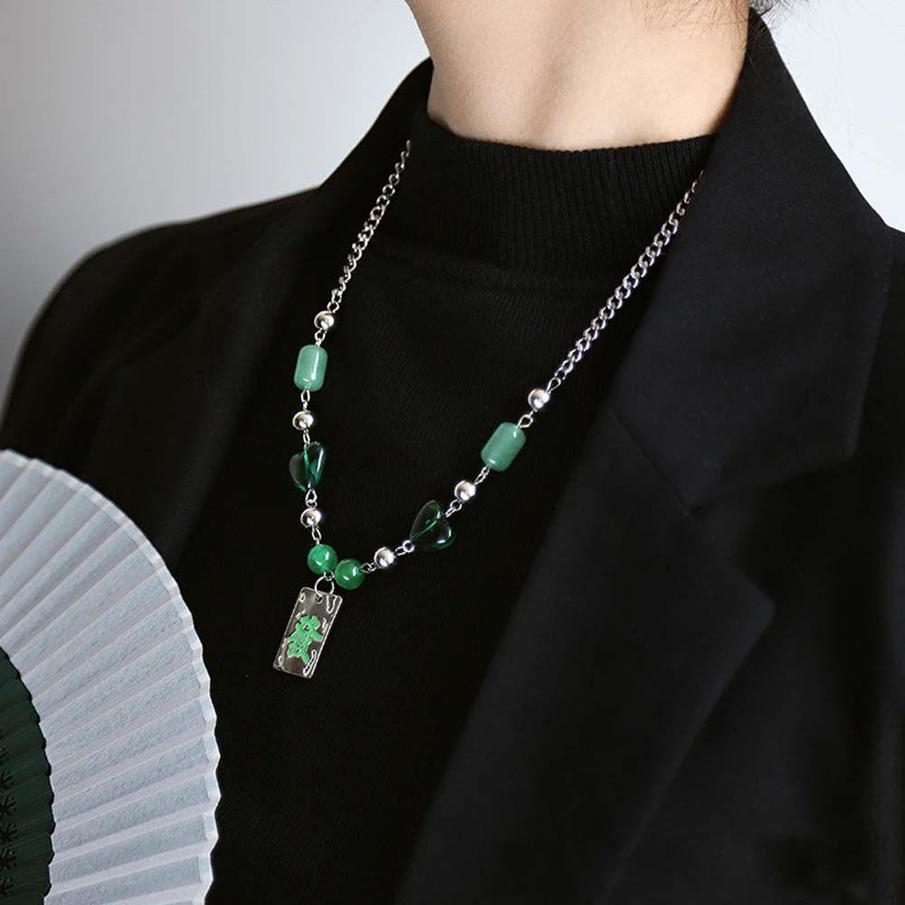 Vòng cổ Mặt Vuông / Trái Tim Phong Cách Trung Hoa Độc Đáo Thời Trang Cho Nữ