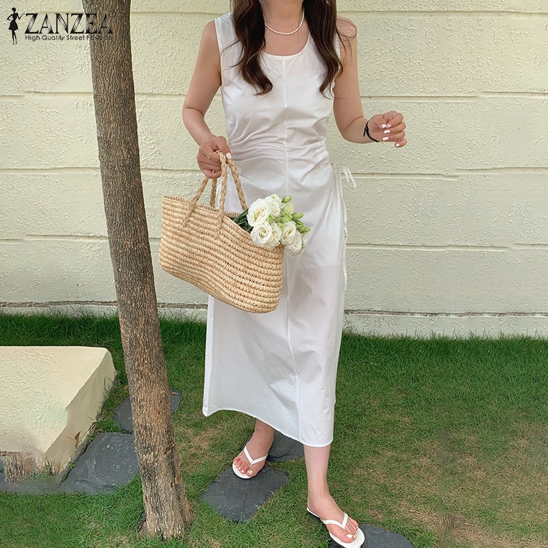 Zanzea Đầm không tay Kiểu Dáng Thanh Lịch Quyến Rũ