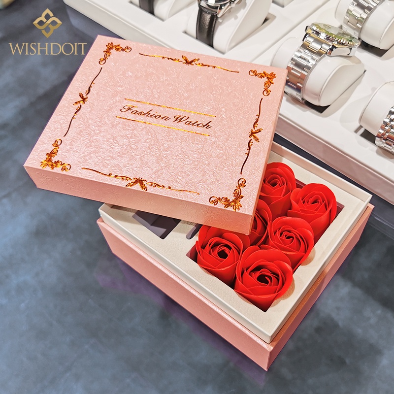 Đồng hồ quartz chống thấm nước với dây đeo da WISHDOIT