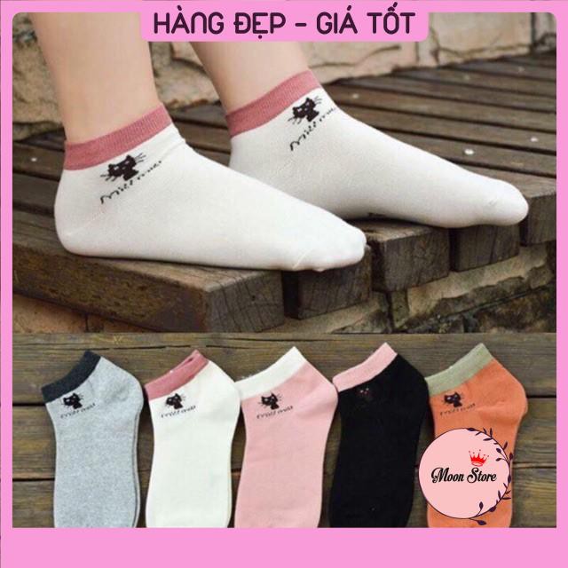 Tất nữ  mèo dày miu miu cổ ngắn lố cực xinh, hàng xuất Hàn