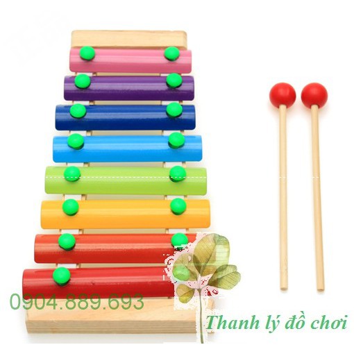 Đồ chơi gỗ đàn piano xylophone 8 thanh cho bé