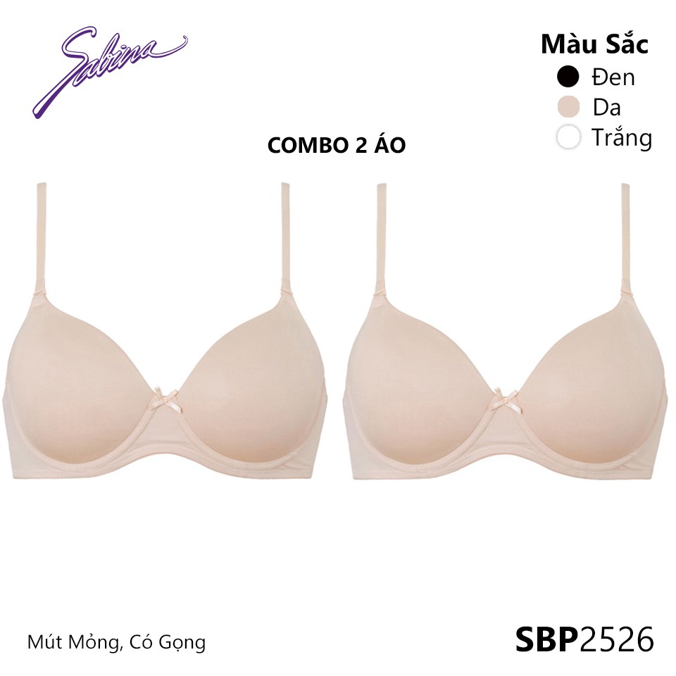 Combo Áo Lót Mút Mỏng Có Gọng Màu Trơn Basic Pretty Perfect By Sabina SBP2526+SBP2526
