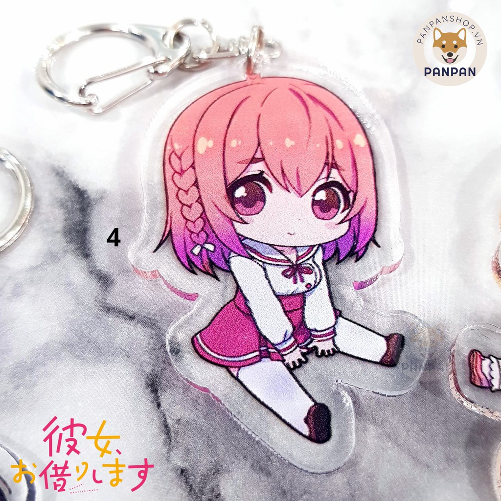 Móc Khoá Anime Mica Acrylic Kanojo, Okarishimasu - Rent A Girlfriend (6cm)