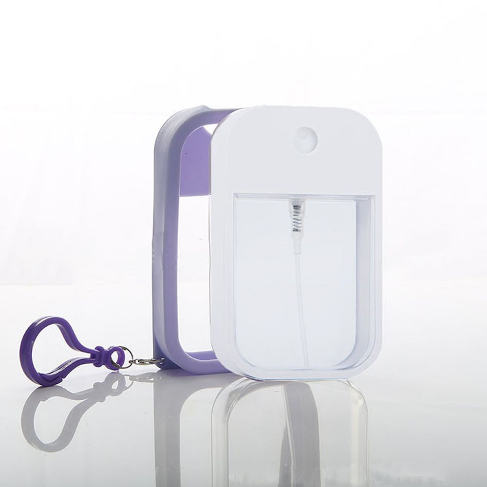 Vỏ Bọc Chai Đựng Nước Hoa Bằng Silicon Chống Rò Rỉ Có Thể Tái Sử Dụng Kèm Móc Khóa Ốp
