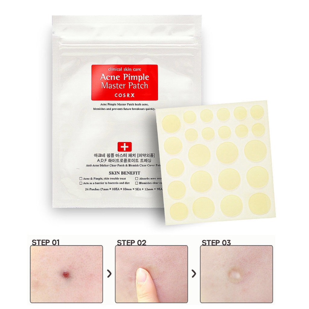 Miếng dán mụn Cosrx Acne Pimple Master Patch và Cosrx The Clear Pit Master Patch