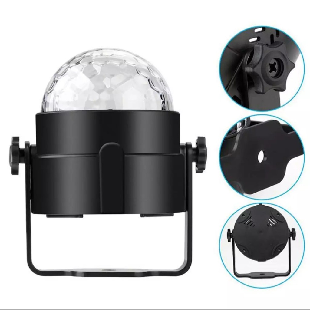 Đèn led xoay 7 màu cảm ứng loại CÓ ĐIỀU KHIỂN, cảm biến nhạc trang trí nhà cửa, sân khấu, sàn nhảy