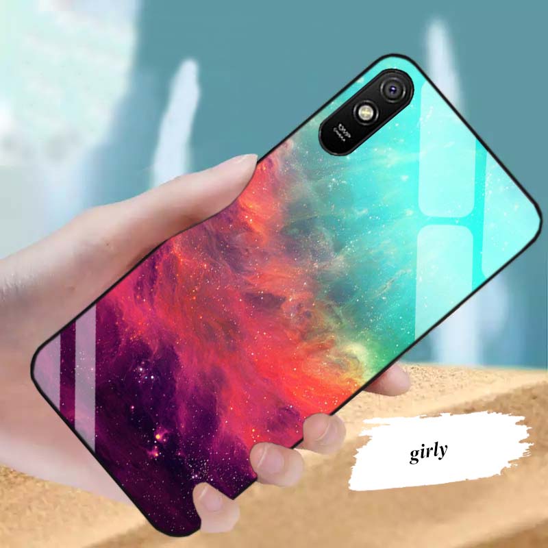 Ốp Lưng XIAOMI Redmi 9a Mặt kính cường lực Cao Cấp, Sang Trọng thiết kế Độc Quyền