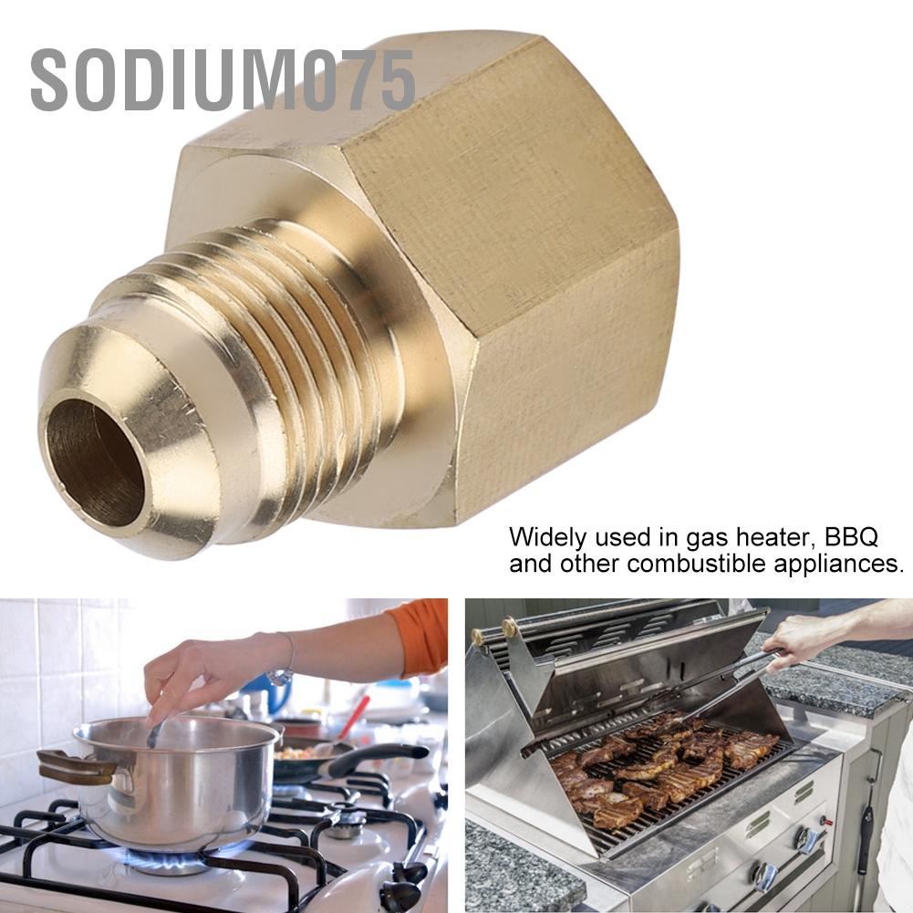Đầu nối ống ren bằng đồng NPT 3/8 '' x 1/2 '' cho bình ga máy sưởi tủ lạnh