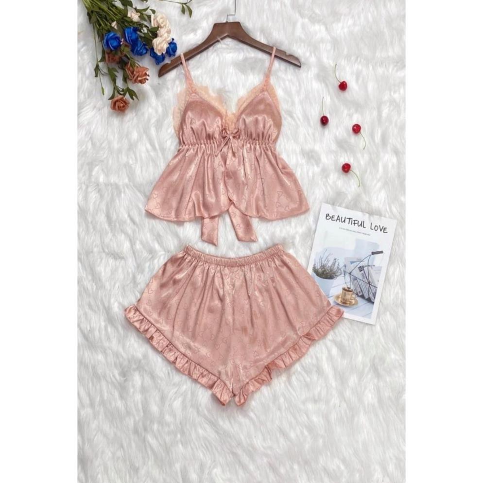 Đồ Ngủ Sexy - Đồ Ngủ Nữ Sexy Lụa Satin Cao Cấp Freesize 40-60 Kg - Có Kèm Mút Ngực | Hân Fashion | BigBuy360 - bigbuy360.vn