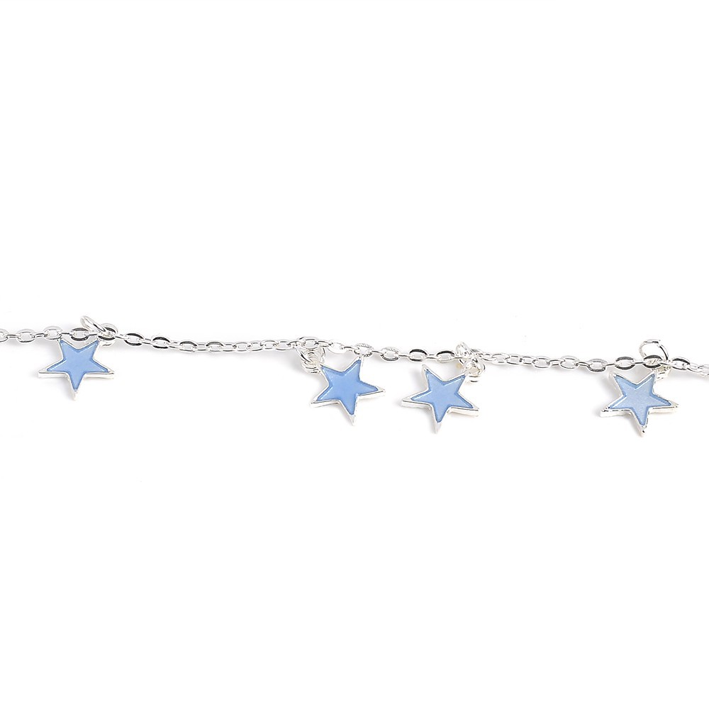 Lắc chân đính đá dạ quang thiết kế đơn giản