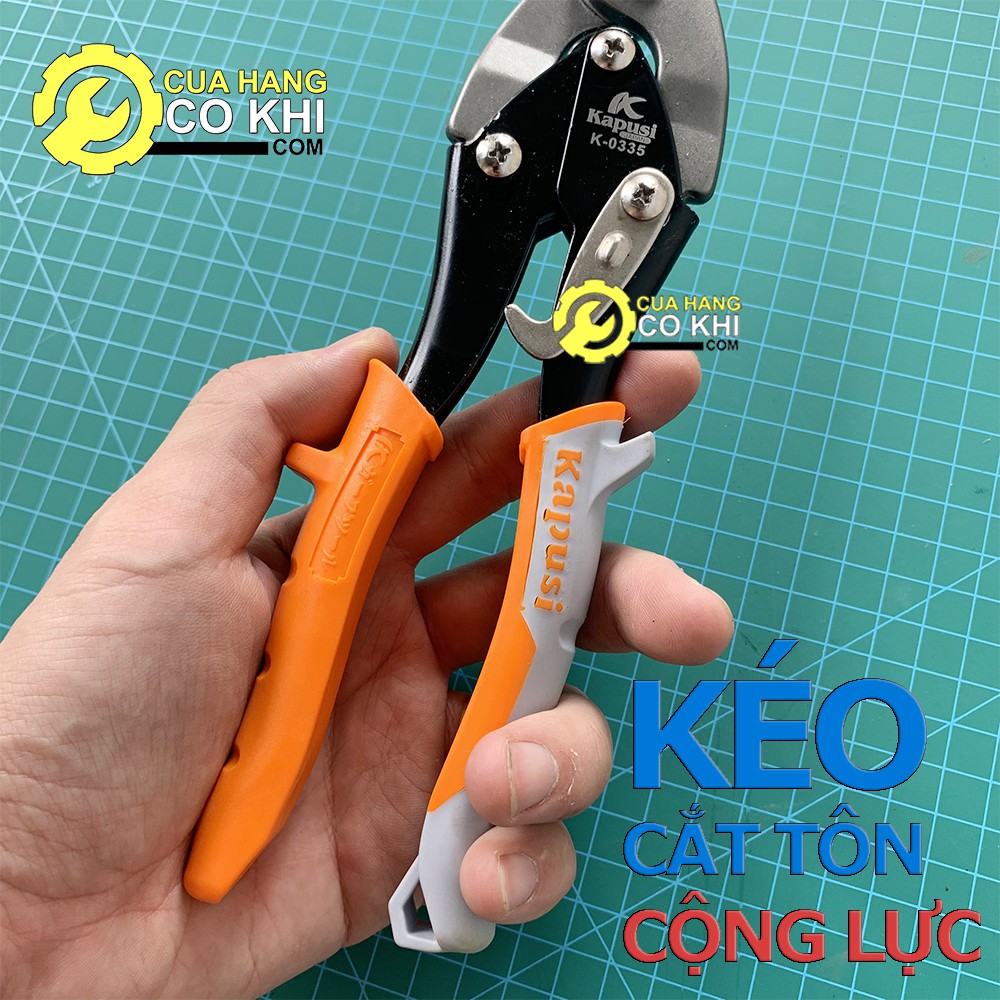 Kéo cắt tôn- Kéo cắt thạch cao cộng lực Kapusi - Bảo Hành 12 tháng