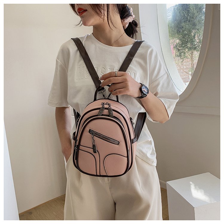 Ba Lô Đi Học/Du Lịch Màu Trơn Dễ Thương Thời Trang Cho Nữ