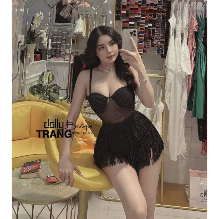 JUMSUIT TUA LƯỚI KIM SA