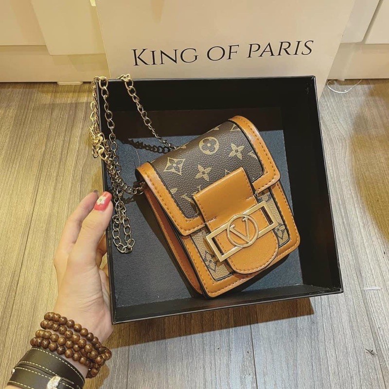 TÚI LEVI ĐEO BỤNG QUAI XÍCH MINI DÁNG HỘP