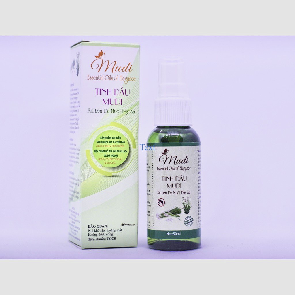 Tinh dầu xịt muỗi Mudi chai 50ml hương xả chanh