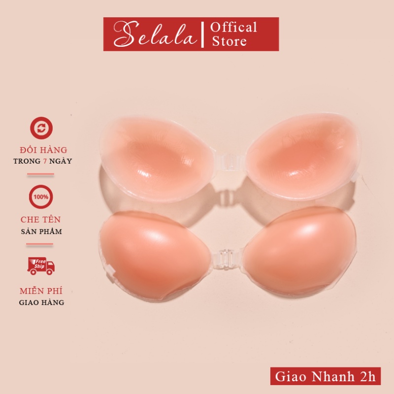 Miếng Dán Nâng Ngực Selala Cài Trước Tạo Khe Chống Tụt Silicon Cao Cấp PK11